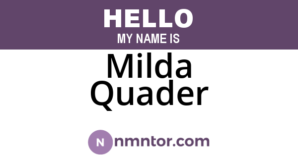 Milda Quader