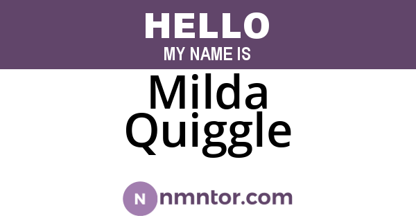 Milda Quiggle