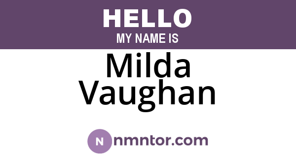 Milda Vaughan