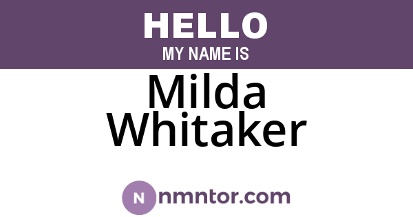 Milda Whitaker