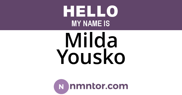 Milda Yousko