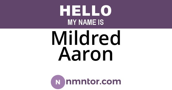 Mildred Aaron