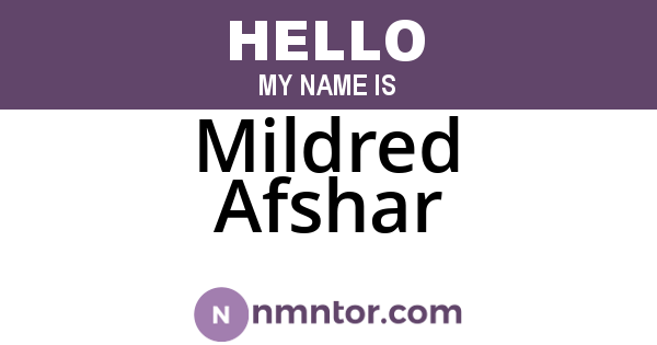 Mildred Afshar