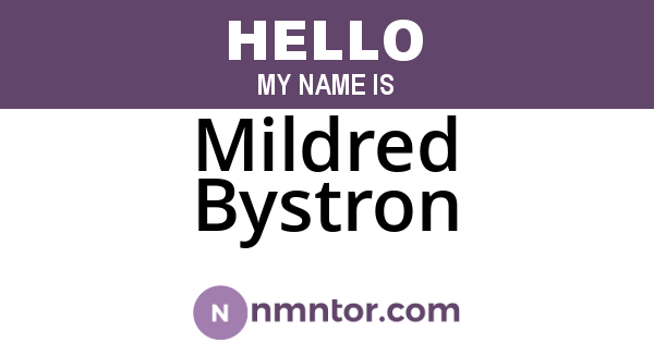 Mildred Bystron