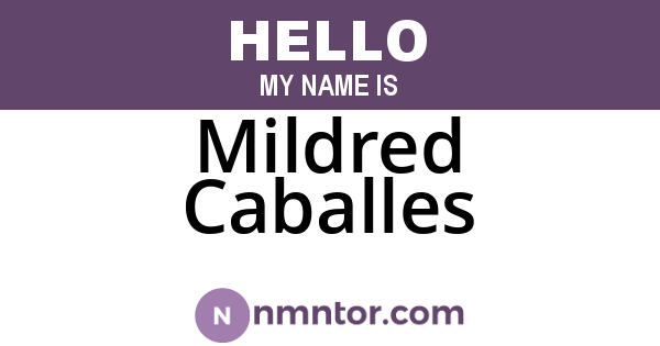Mildred Caballes