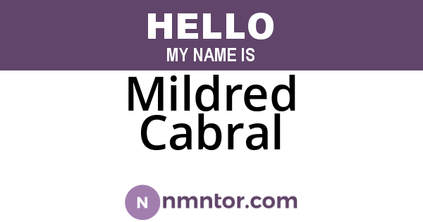 Mildred Cabral