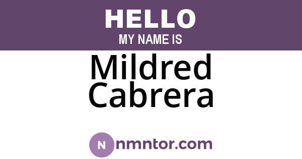 Mildred Cabrera