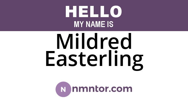 Mildred Easterling