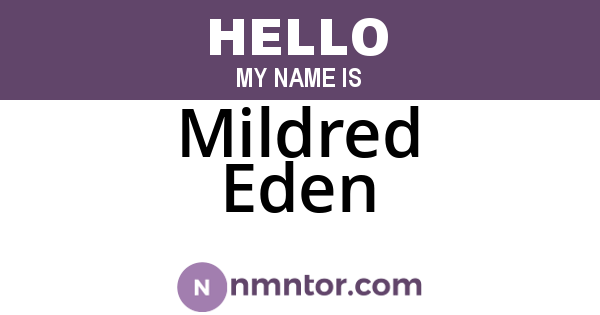 Mildred Eden