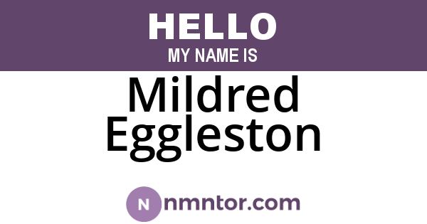 Mildred Eggleston