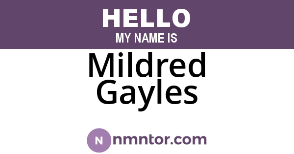 Mildred Gayles