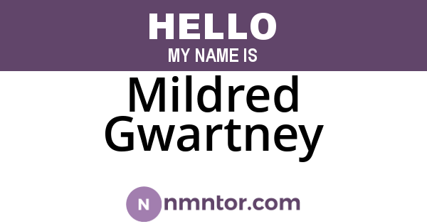 Mildred Gwartney