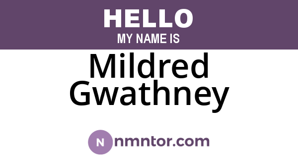 Mildred Gwathney