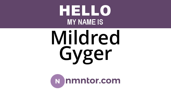 Mildred Gyger
