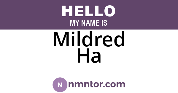 Mildred Ha