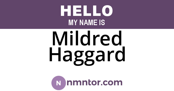 Mildred Haggard
