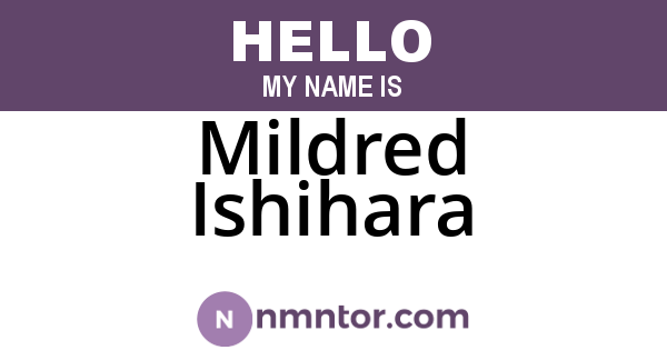 Mildred Ishihara