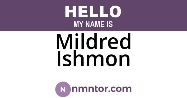 Mildred Ishmon