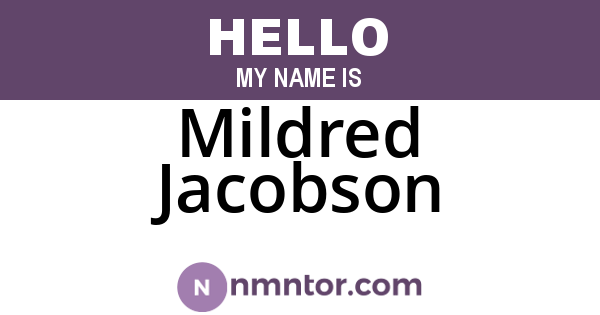 Mildred Jacobson