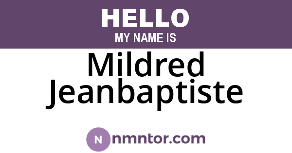 Mildred Jeanbaptiste