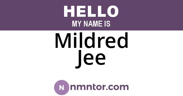 Mildred Jee