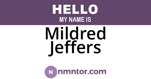 Mildred Jeffers