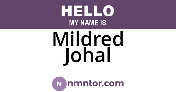 Mildred Johal