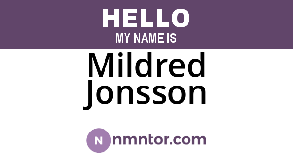 Mildred Jonsson
