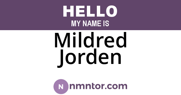 Mildred Jorden