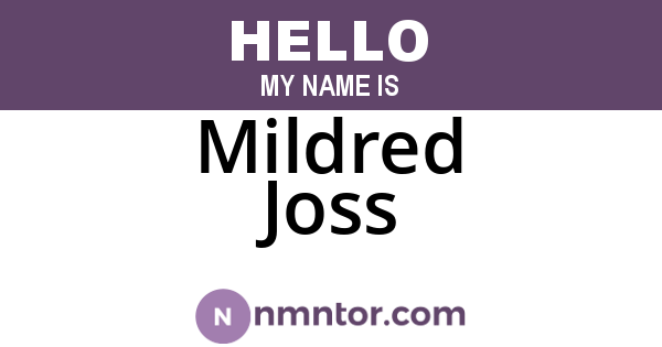 Mildred Joss