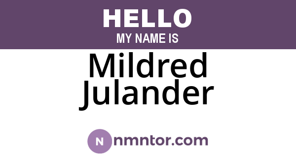 Mildred Julander