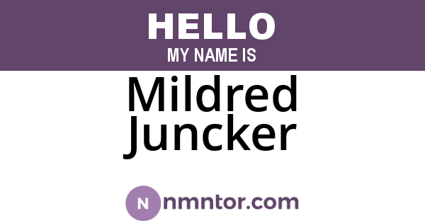 Mildred Juncker