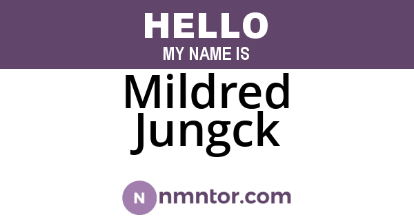 Mildred Jungck