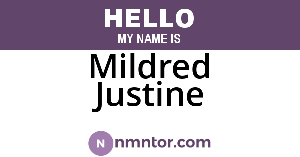 Mildred Justine