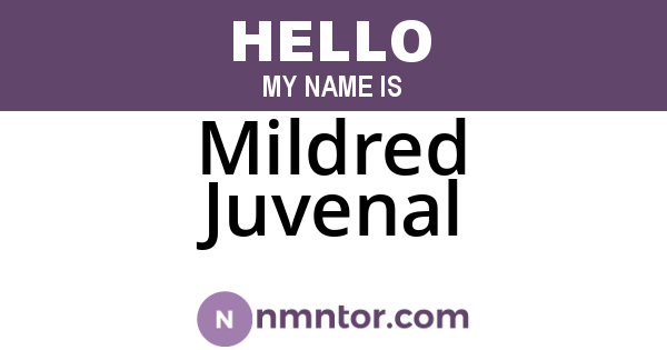 Mildred Juvenal