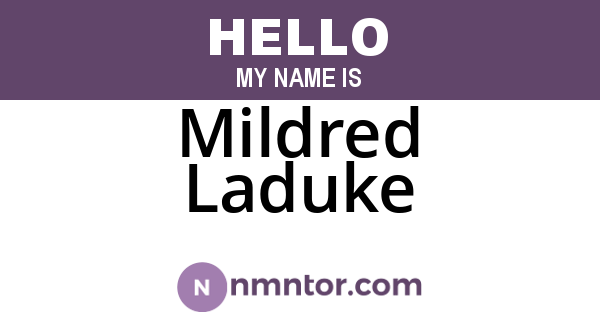 Mildred Laduke