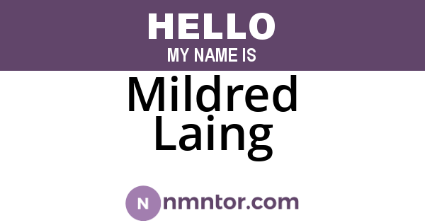 Mildred Laing