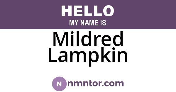 Mildred Lampkin