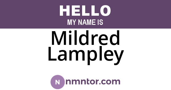 Mildred Lampley