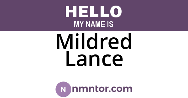 Mildred Lance