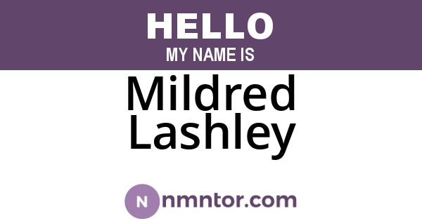 Mildred Lashley