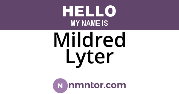 Mildred Lyter