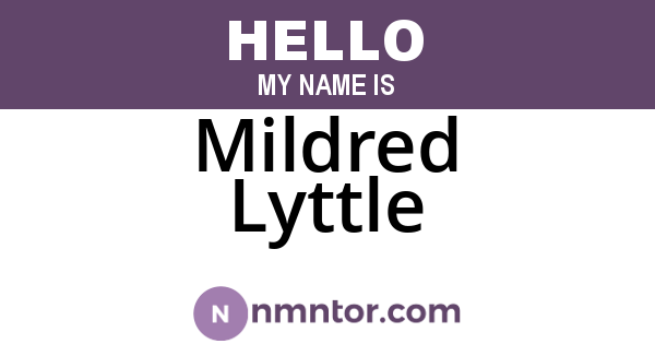Mildred Lyttle