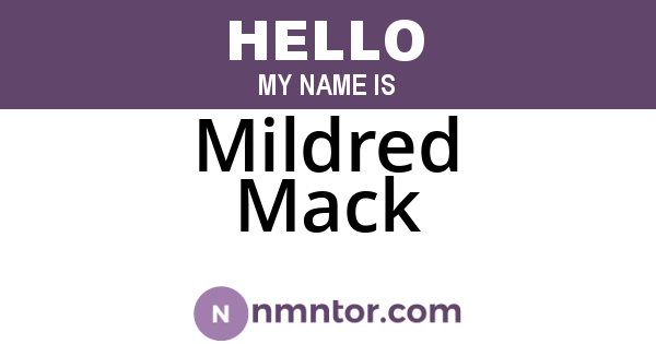 Mildred Mack