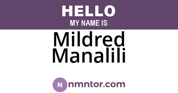Mildred Manalili