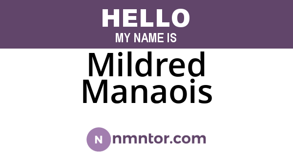 Mildred Manaois