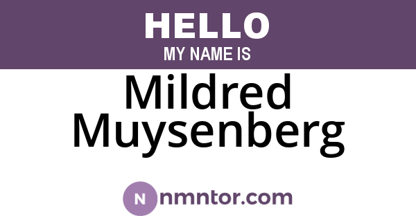Mildred Muysenberg