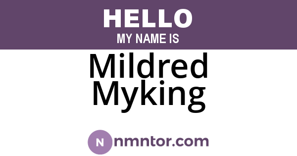 Mildred Myking