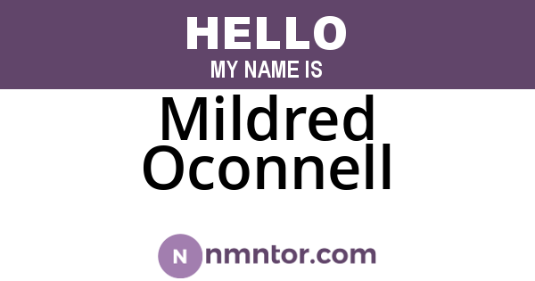 Mildred Oconnell
