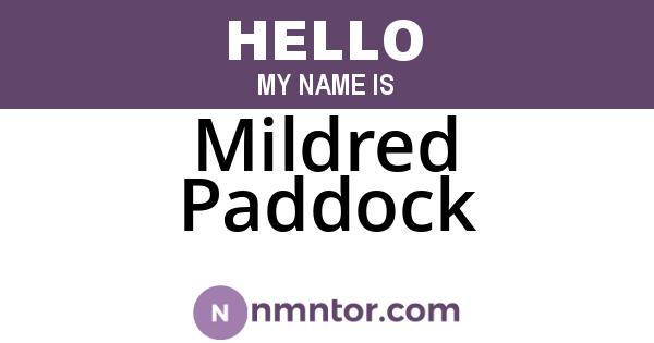 Mildred Paddock